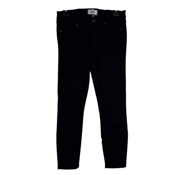 Paige Verdugo Crop Black Skinny Jeans Pants Low Rise Goth Punk Emo Metal Size 27 - Picture 1 of 7